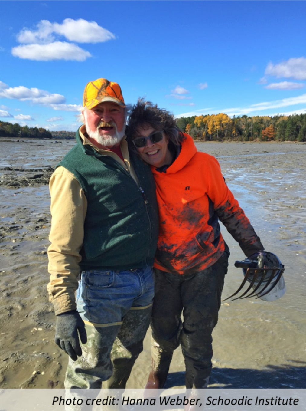 Becky Cole-Will (Acadia National Park) accompanies Fred Johnson (IMMWHA) on a worm-along